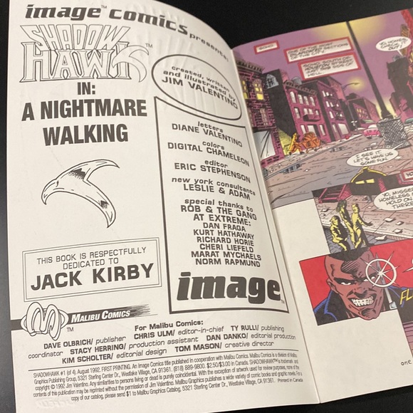 Shawdowhawk #1 of 4 (1993) - Image Comic Book - Picture 3 of 8